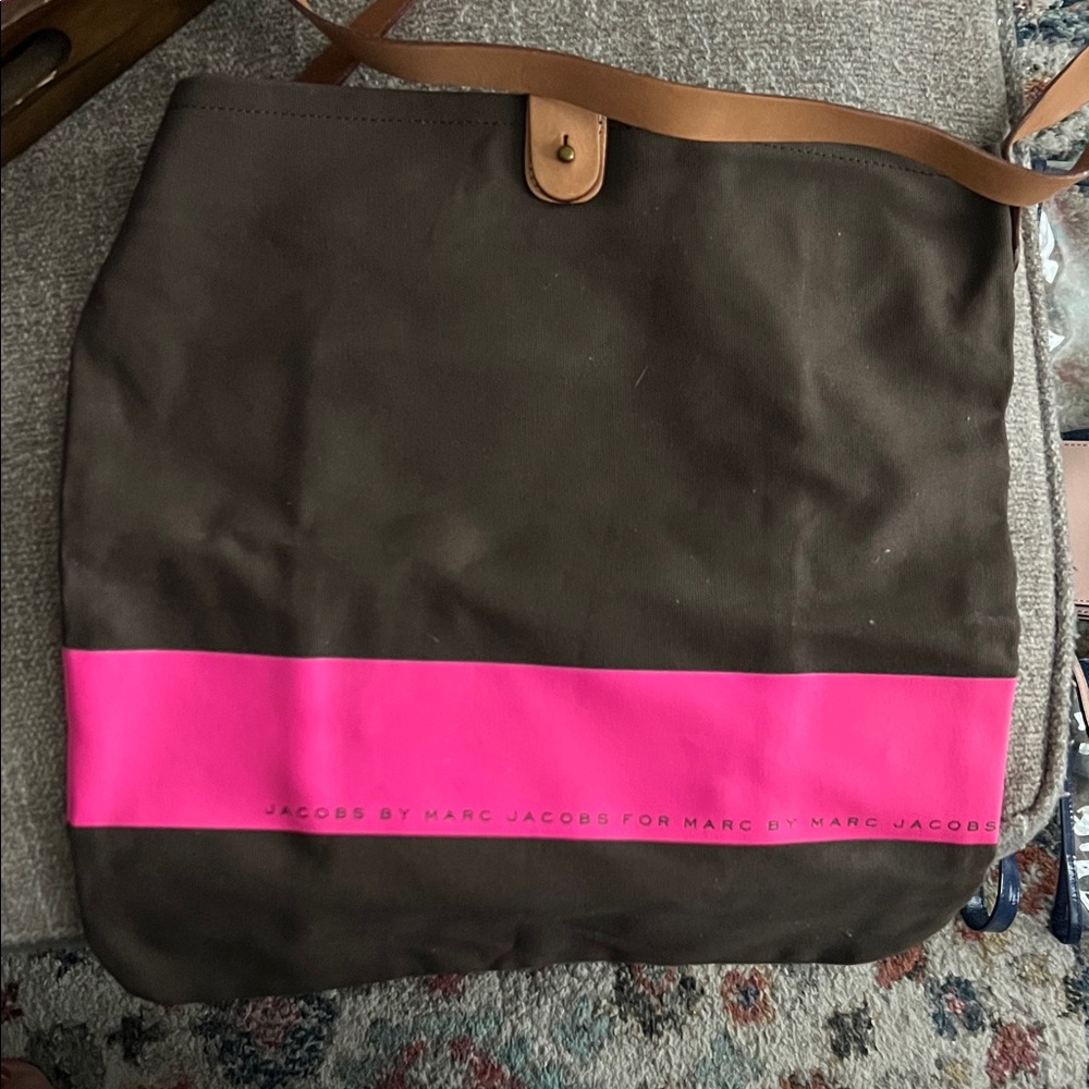 Marc Jacobs Brown Tote with Pink Accent